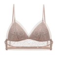 thumbnail image 1 of Women Backless Bra Lace Seamless Bralette Triangle Cup Invisible Wirefree Bras Soft Thin Underwear, 1 of 4