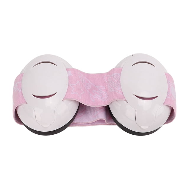 Cache-oreilles Anti-Sons pour Bébé, Cache-Oreilles pour Bébé en ABS à Bruit Réglable, Cadeau pour Bébé avec Bandeau Élastique pour Dormir Rose, Bleu