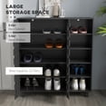 thumbnail image 4 of HOMCOM Armoire de Rangement pour Chaussures avec Armoire à 5 Niveaux et 5 Étagères Ouvertes, 4 of 10