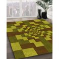 thumbnail image 3 of Ahgly Company Tapis d'Intérieur Lavable à la Machine, Carré, Transitionnel, Brun, Tapis de Zone, 5 Pieds Carré, 3 of 7