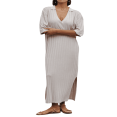 thumbnail image 1 of Solid Slit Summer Knit Dress for Women with Half Sleeves, 1 of 7