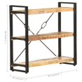 thumbnail image 4 of vidaXL 3-Tier Bookcase 90x30x80 cm Solid Mango Wood, 4 of 5