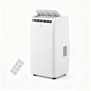12,000 BTU portatif Air Conditionneur, 4-in-1 AC Unité avec refroidissement, déshumidificateur, ventilateur, mode sommeil, affichage numérique, télécommande, kit de fenêtre, 24H Minuterie, pour les chambres jusqu'à 550 Le lieutenant-colonel.