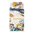 thumbnail image 1 of Ensemble de housse de couette Moon Space de Gouchee Home – Literie pour enfants 2 pièces avec motif réversible sur le thème de l'espace, 1 of 4