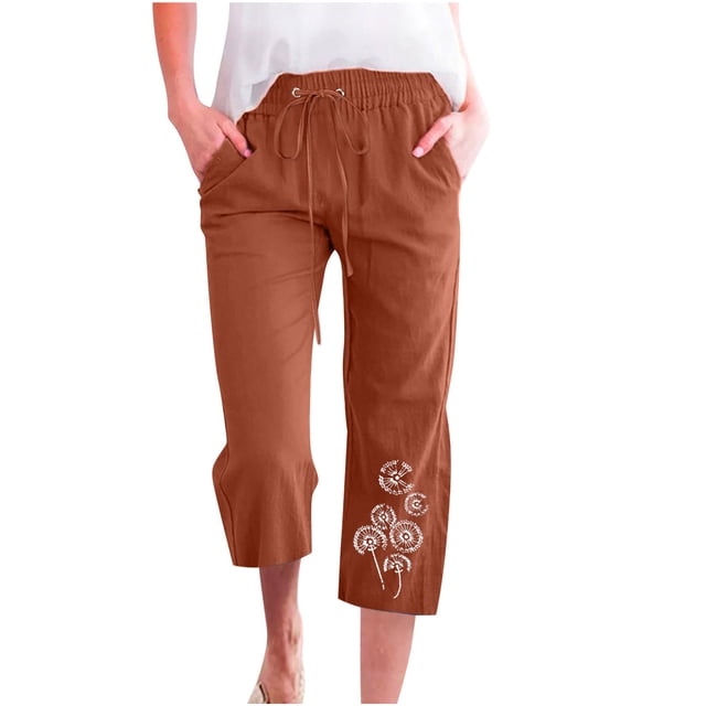 Pantalons Larges pour Femmes Mode Pantalons Décontractés Imprimés Élastiques Amples Pantalons Droits Larges avec Poche Pantalons Larges pour Femmes Pantalons Droits pour Femmes