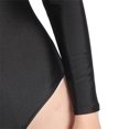 thumbnail image 2 of Maillot de Bain une Pièce pour Femme à Col Roulé, Manches Longues, Fermeture Éclair au Dos, Justaucorps Combinaison 2TG, 2 of 8