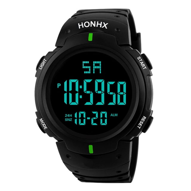 EGNMCR Mode Homme LED Camping Extérieur Numérique Quartz Militaire Luxe Sport Date Montre LED Montre
