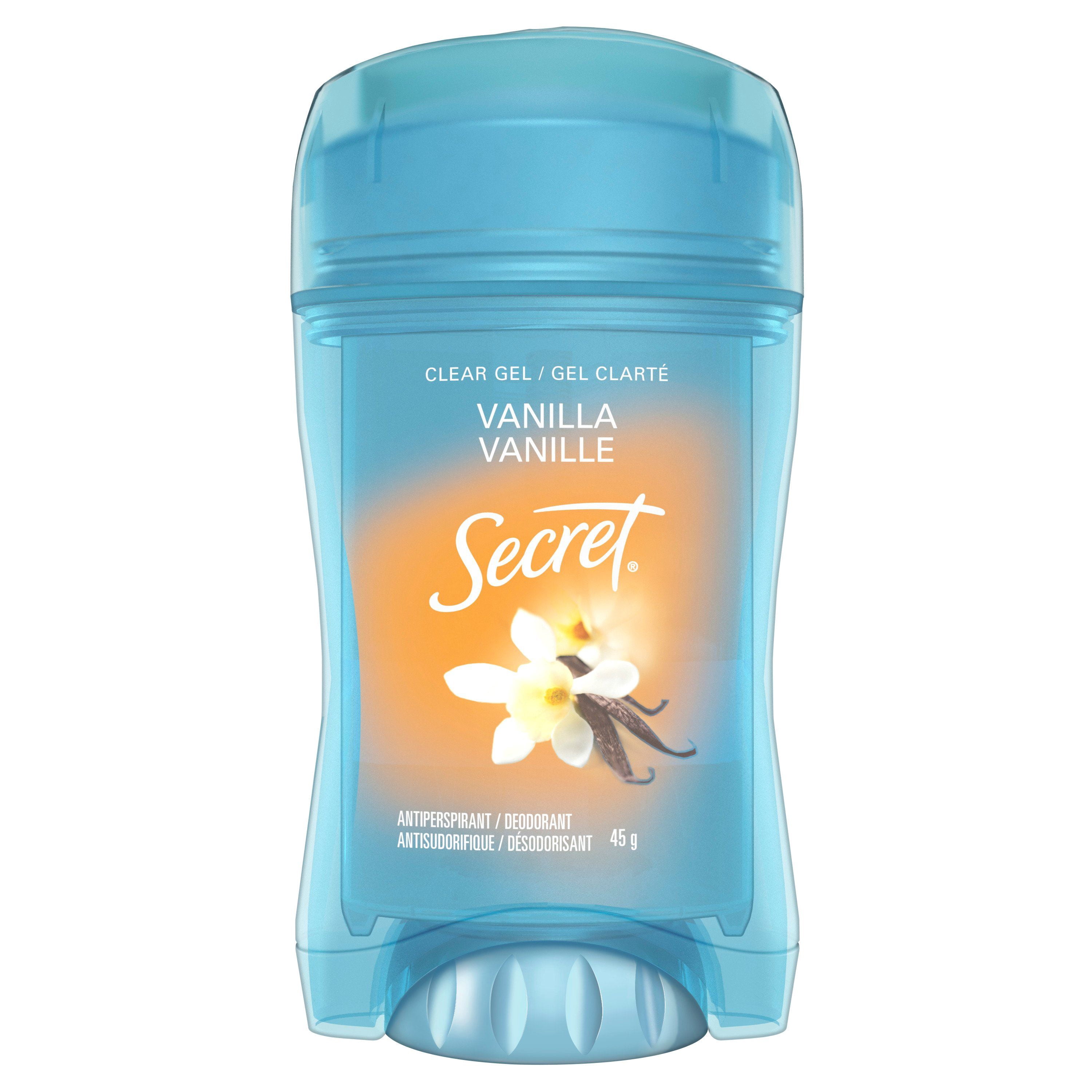 Antisudorifique et désodorisant gel clarté Secret, parfum Vanille