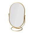 thumbnail image 3 of Desktop Stand Mirror Desktop Standing Mirror Vanity Round Mirror Rotating Modern Dressing Table Mirror for Dormitory Dresser Golden, 3 of 8
