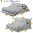thumbnail image 2 of Wedge Pillows for Adult Adjustable Bed Wedge Pillow for Post Surgery Triangle Pillow Headboard with Bolster Cushion for Sleeping Acid Reflux Neck & Back Support and Dark G, 2 of 9
