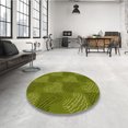 thumbnail image 4 of Ahgly Company Machine Washable Indoor Round Transitional Pistachio Green Area Rugs, 3' Round, 4 of 7