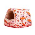 thumbnail image 2 of CBFFDC Autumn Winter Warm Pet Bed Winter Thick Soft Plush Cartoon Print Hamster Cozy Cold Resistant Heat Retention Sleeping Bed Rabbit Squirrel Small Animals, 2 of 6