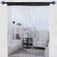 thumbnail image 4 of PiccoCasa 1 Panel Home Door String Curtain Fringe Panel, 39"x79" Black, 4 of 6