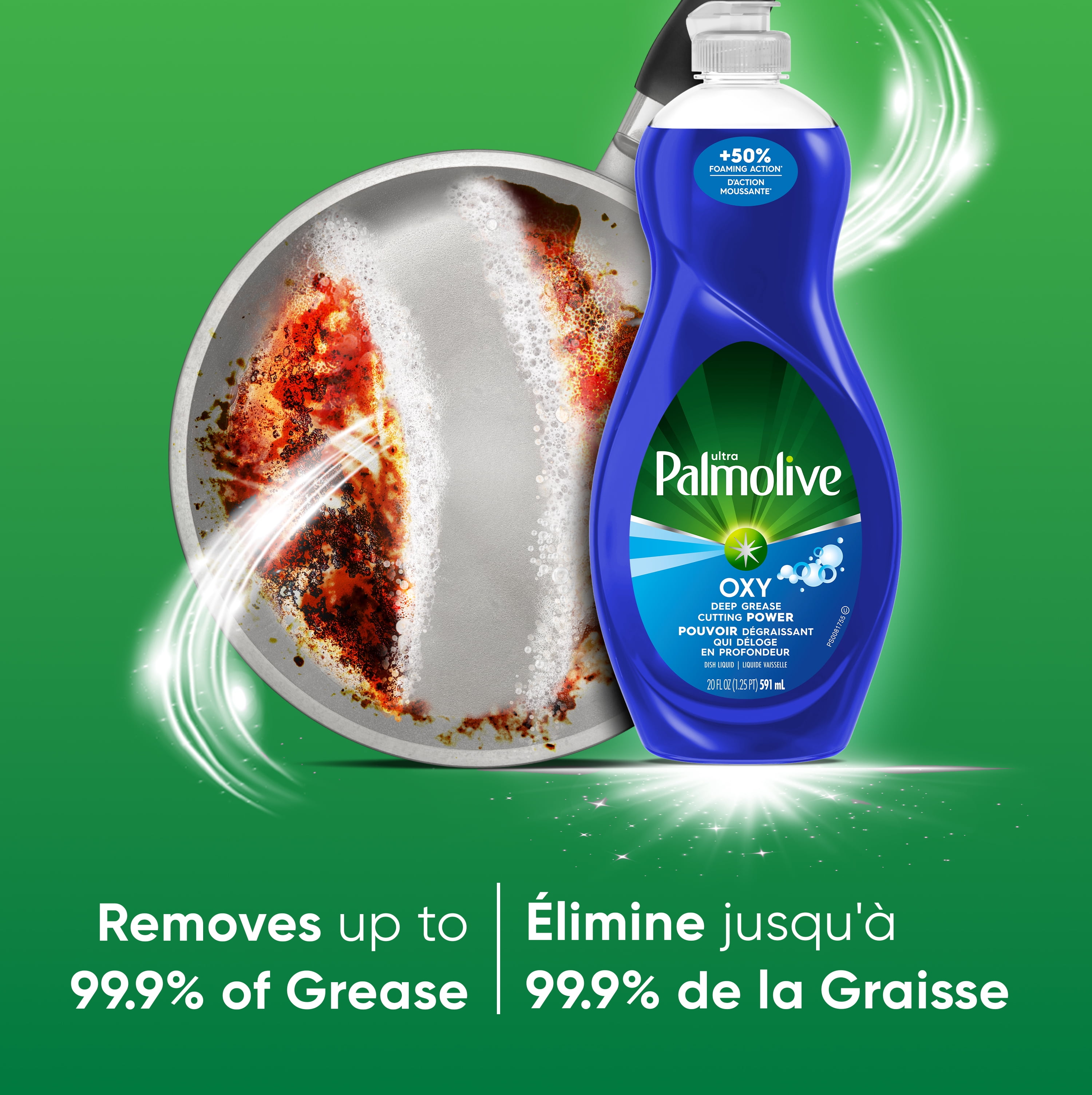 Savon à vaisselle liquide Palmolive Ultra Oxy, dégraissant puissant, 591 ml