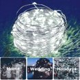 thumbnail image 2 of 33 Feet 100 Led Fairy Lights Battery Operated with Remote Control Timer Waterproof Silver Wire Twinkle String Lights for Bedroom Indoor Outdoor Wedding Dorm Decor White 3Pack（Buy 2 Get, 2 of 9