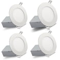 thumbnail image 1 of QPLUS Guirlandes Lumineuses Encastrées Minces à DEL de 4 Po à Intensité Réglable (Lot de 4), 1 of 5