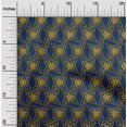 thumbnail image 1 of oneOone Silk Tabby Fabric Floral Block Printed Fabric 1 Yard 42 Inch Wide, 1 of 4