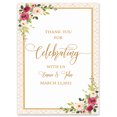 thumbnail image 1 of Darling Souvenir MADE WITH LOVE Custom Thank You For Celebrating With UsWatercolor Flower With BorderWelcomeSignIdeal For Celebration - 18x12, 1 of 5