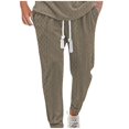 thumbnail image 2 of AherBiu Joggers for Men Drawstring Elastic Waist Sweatpants Silm Fitted Loose Athletic Running Workout Pants with Pockets, 2 of 6