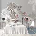 thumbnail image 1 of Papier Peint 3D Flamant Rose Plante SKU# WAL0291, 1 of 1