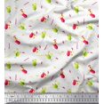 thumbnail image 1 of Soimoi Velvet Fabric Straw & Juice Beverages Printed Craft Fabric by The Yard 58 Inch Wide, 1 of 3
