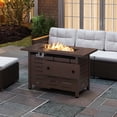 thumbnail image 4 of Costway 40-Inch Outdoor Propane Fire Pit with Lava Rocks Removable Lid & Protective Cover Brown, 4 of 10