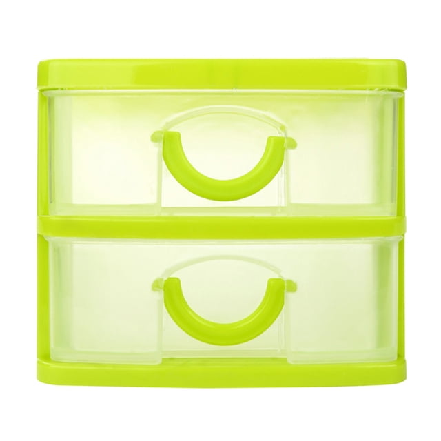 Plastic Desktop Drawer Organizer, EDHITNR Removable Dividers Small Objects Storage Case, Clear Plastic Jewelry Beads Crafts Storage Box for Home Office Makeup