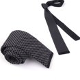 thumbnail image 2 of Wweixi Cravate Mince pour Homme Mince Mince Unie Formelle Tricotée, 2 of 7