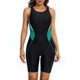 thumbnail image 2 of Beautyin Athletic One Piece Swimsuits for Women Boyleg Swimwear Racerback Bathing Suits, 2 of 5
