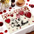 thumbnail image 1 of Wooowa Valentine's Day Printed Placemat 11.8x17.7 Inches - Heat-Resistant Table Decor for Kitchen, Home & Holiday Parties, 1 of 6