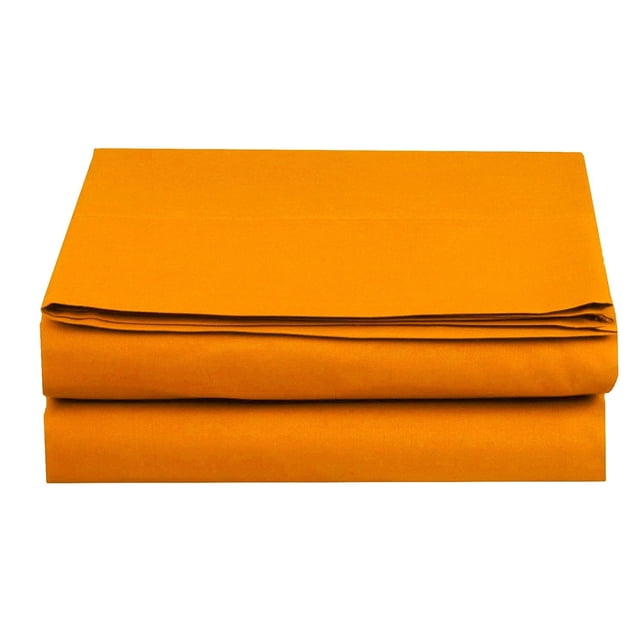 Full Fitted Sheet, Microfiber 16" Deep Pocket Fitted Sheets,Vibrant Orange