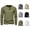 Army Green, variant on DDAPJ pyju Mens Waffle Knit Henley Shirt Long Sleeve 4 Button T-shirt Lightweight Casual Work Shirts Solid Comfy Textured Shirt Back to College Sale Army Green S