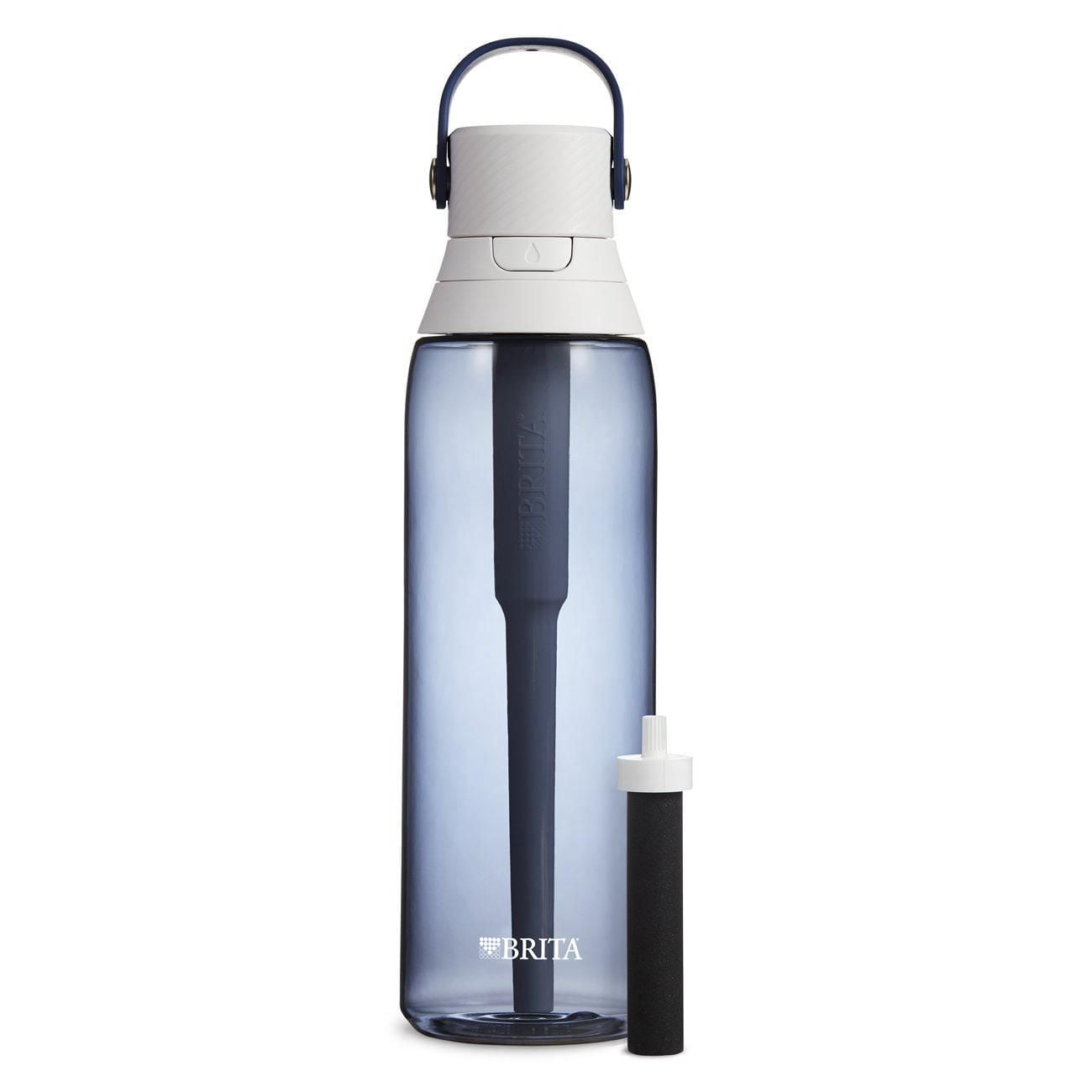 Bouteille d'eau filtrante Brita avec paille, Bouteille d'eau sans BPA pour le sport, le voyage ou la randonnée, Poignée de transport, Couvercle étanche, 26 oz