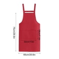 thumbnail image 3 of Btomtd H Back Style Apron With Pocket For Women Men Adjustable Large Size Comfortable Kitchen Home Cooking, Wine, 3 of 5