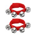 thumbnail image 1 of Unique Bargains 2pcs Wrist Bells, Jingle Bells Ankle Bells Percussion Instruments Musical Rhythm for Party Christmas, Red, 1 of 5