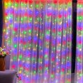 thumbnail image 3 of Amdohai Guirlande Lumineuse de Rideaux Alimentée par USB Décoration d'Éclairage de Rideau pour Rendez-Vous Demande Rassemblement 8 Modes d'Éclairage 118* 118 Po Couleurs Multiples, 3 of 8