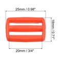 thumbnail image 2 of Unique Bargains Orange Tri-Glide Slide Buckles Webbing Strap Fastener (100 Pack), 2 of 5