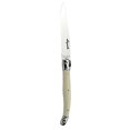 thumbnail image 1 of Laguiole 5393S077 9" Laguiole Ivory Sharpened Steak Knife w/ Plastic Handle, Stainless, 1 of 1