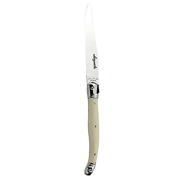 Laguiole 5393S077 9" Laguiole Ivory Sharpened Steak Knife w/ Plastic Handle, Stainless
