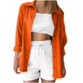 thumbnail image 2 of RXIRUCGD Chemise à Manches Longues pour Femme, Orange, Taille : S, 2 of 4