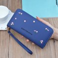 thumbnail image 3 of Womens Long Wallet Fashion Embroidery Flower Zipper Card Wallet Clutch Wallet, 3 of 3