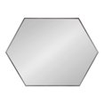 thumbnail image 2 of Kate and Laurel Rhodes Modern Hexagon Wall Mirror, 31" x 22", Dark Silver, Chic Geometric Wall Mirror, 2 of 7