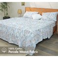 thumbnail image 2 of RUVANTI 100% Cotton Queen Sheets, Percale Queen Sheet Set, Aroma, 2 of 5