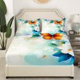 thumbnail image 3 of Erosebridal Wild Butterfly Bed Sheets Set Full Size, Spring Garden Blossoms Bedding Sets Full Size 4-Piece, 3 of 7