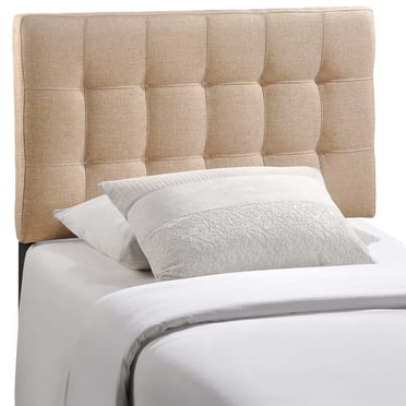 Lily Twin Upholstered Fabric Headboard - Beige