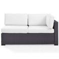 thumbnail image 3 of Crosley Furniture Biscayne Wicker / Rattan Patio Loveseat in Brown and White, 3 of 10