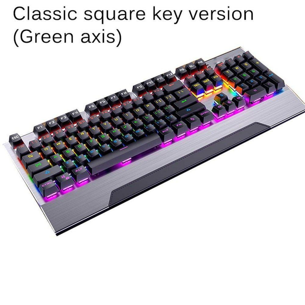 Real Mechanical Keyboard Metal  Key Punk Typing Keyboard E-Sports Keyboard For Computer Laptop No.3