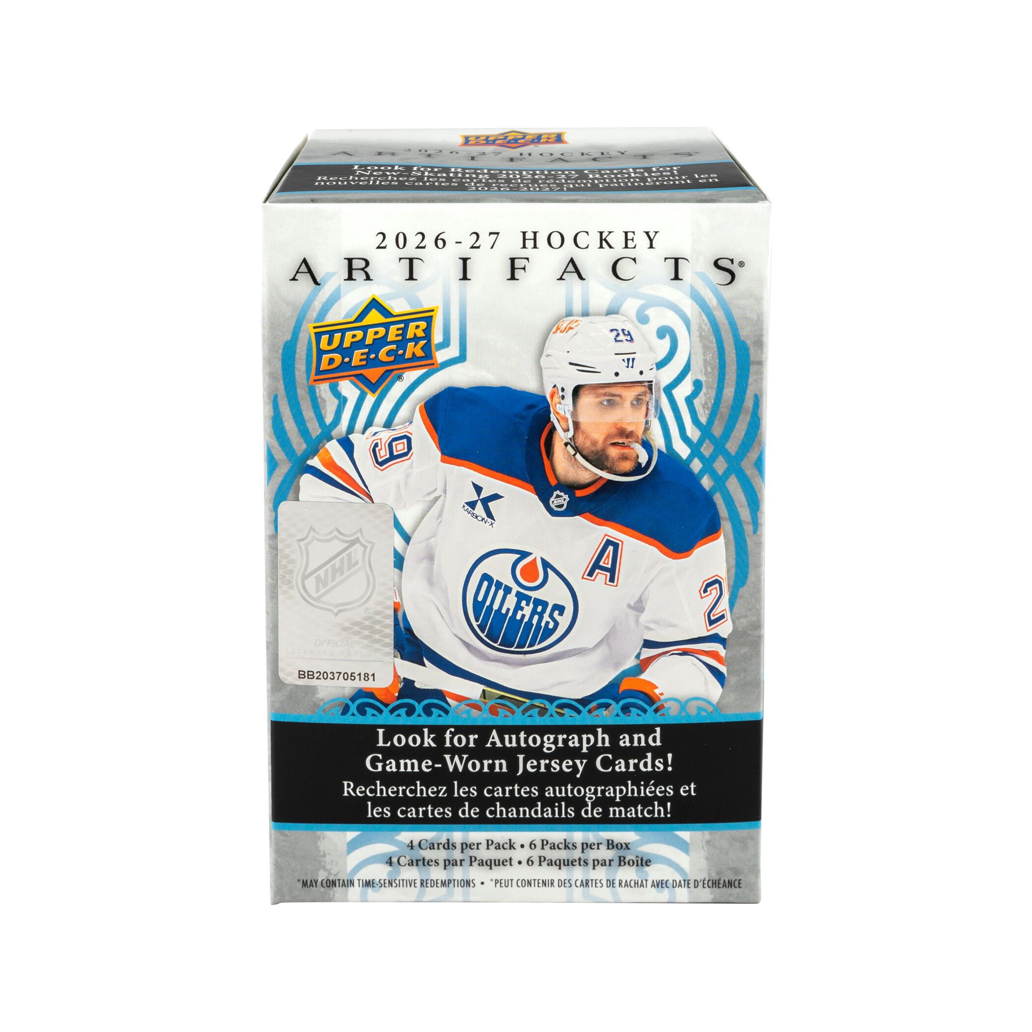 2026-27 Upper Deck hockey artifacts trading cards value box