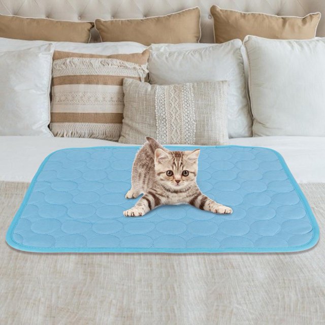 Qiilu Tapis de Refroidissement pour Chien Chat Coussin Auto-Réfrigérant Lit d'Été par Temps Chaud, Tapis pour Animaux de Compagnie, Tapis Auto-Réfrigérant
