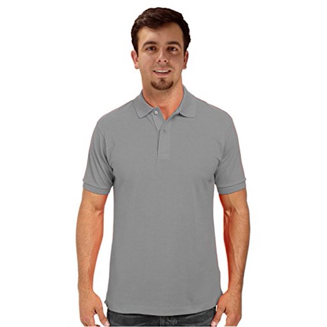 Peach Couture Polo Piqué Classique à Manches Courtes pour Hommes